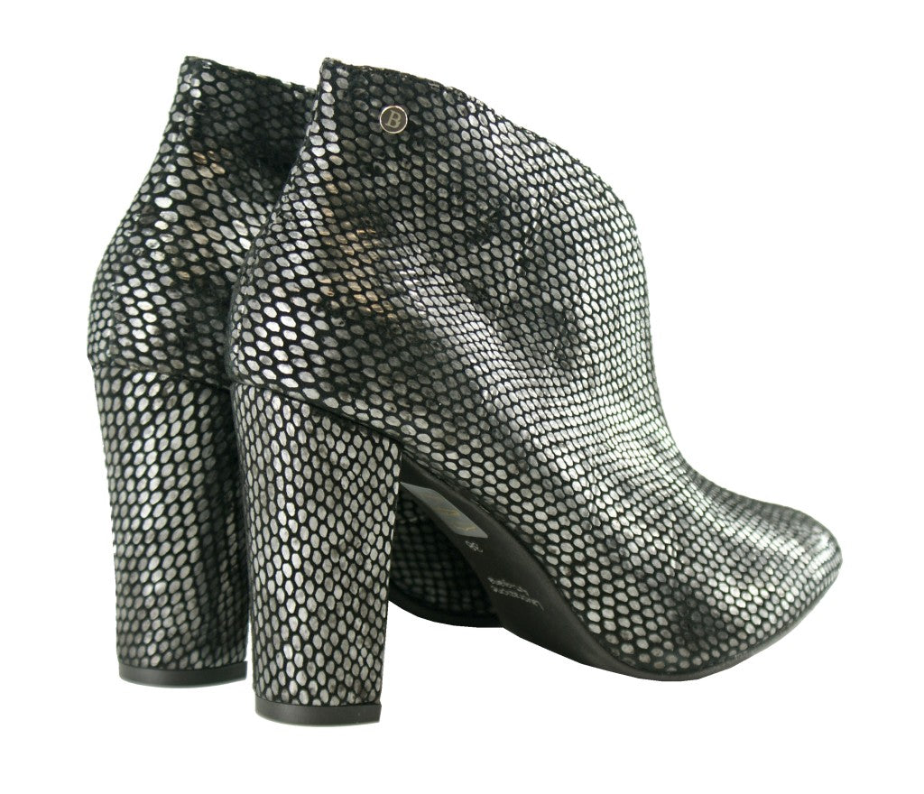 Bosccolo Womens Boots - Silver/Black Scales