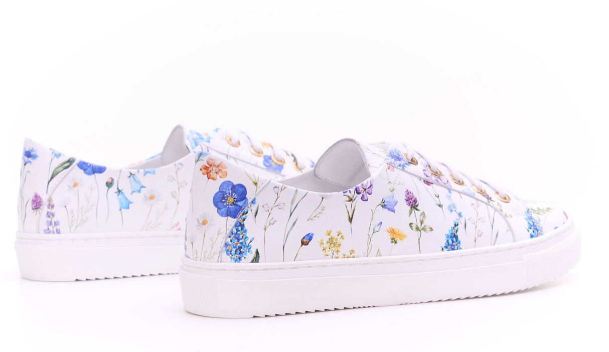Bosccolo Womens Sneakers - White Flowers