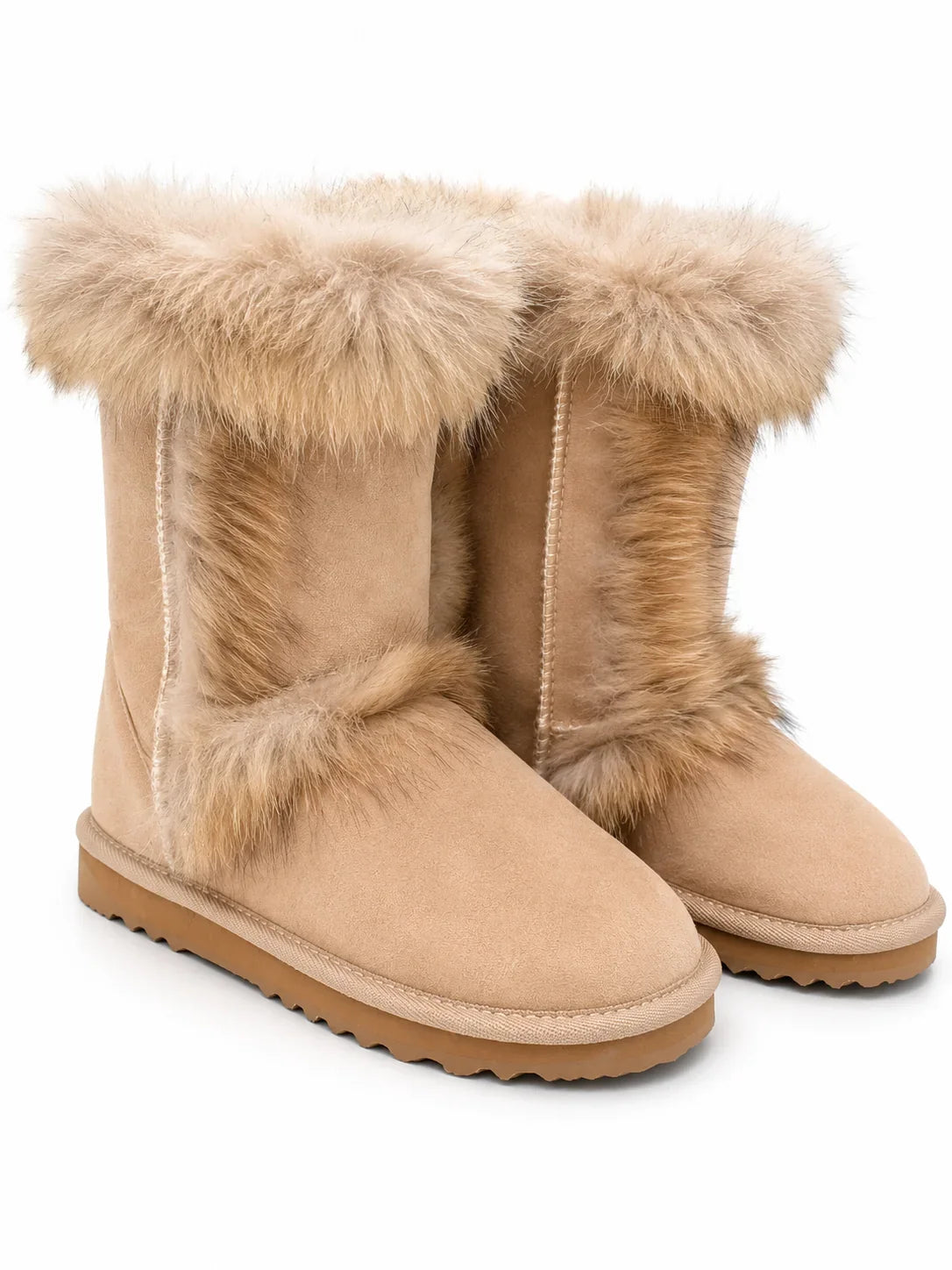 Australian Leather Ugg Fur Short Uggs - Natural - AU6