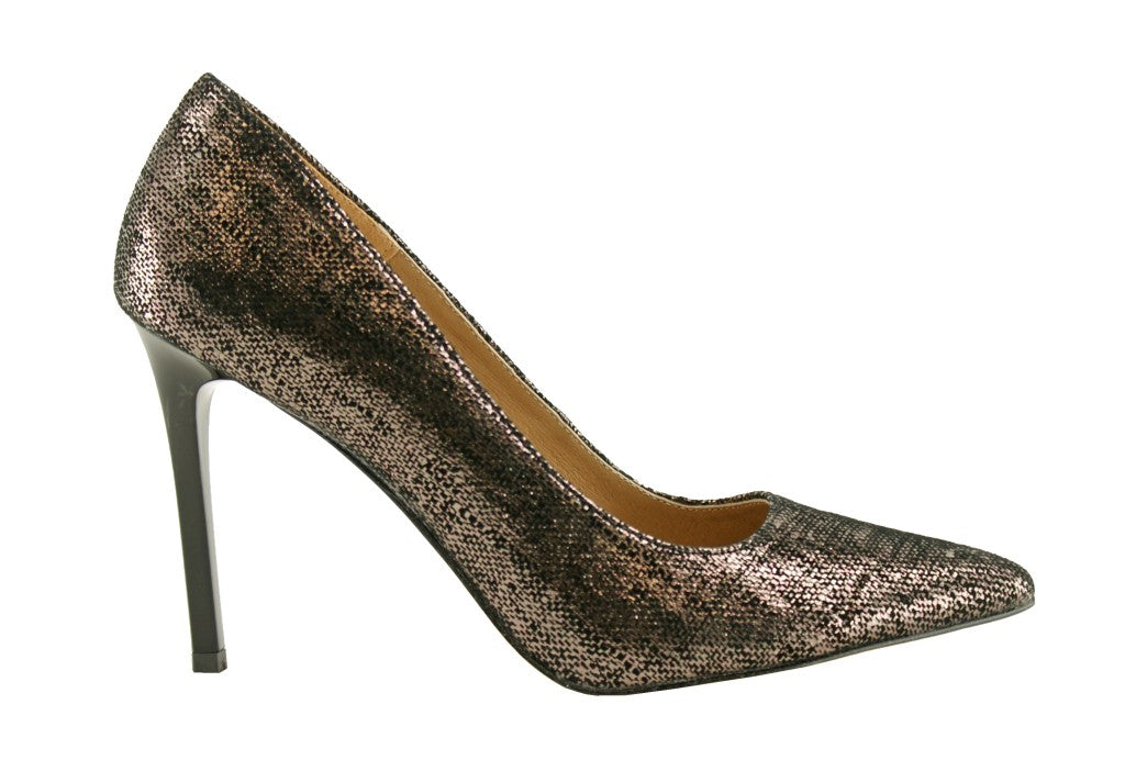 Bosccolo Womens Spike Heels Linen - Black