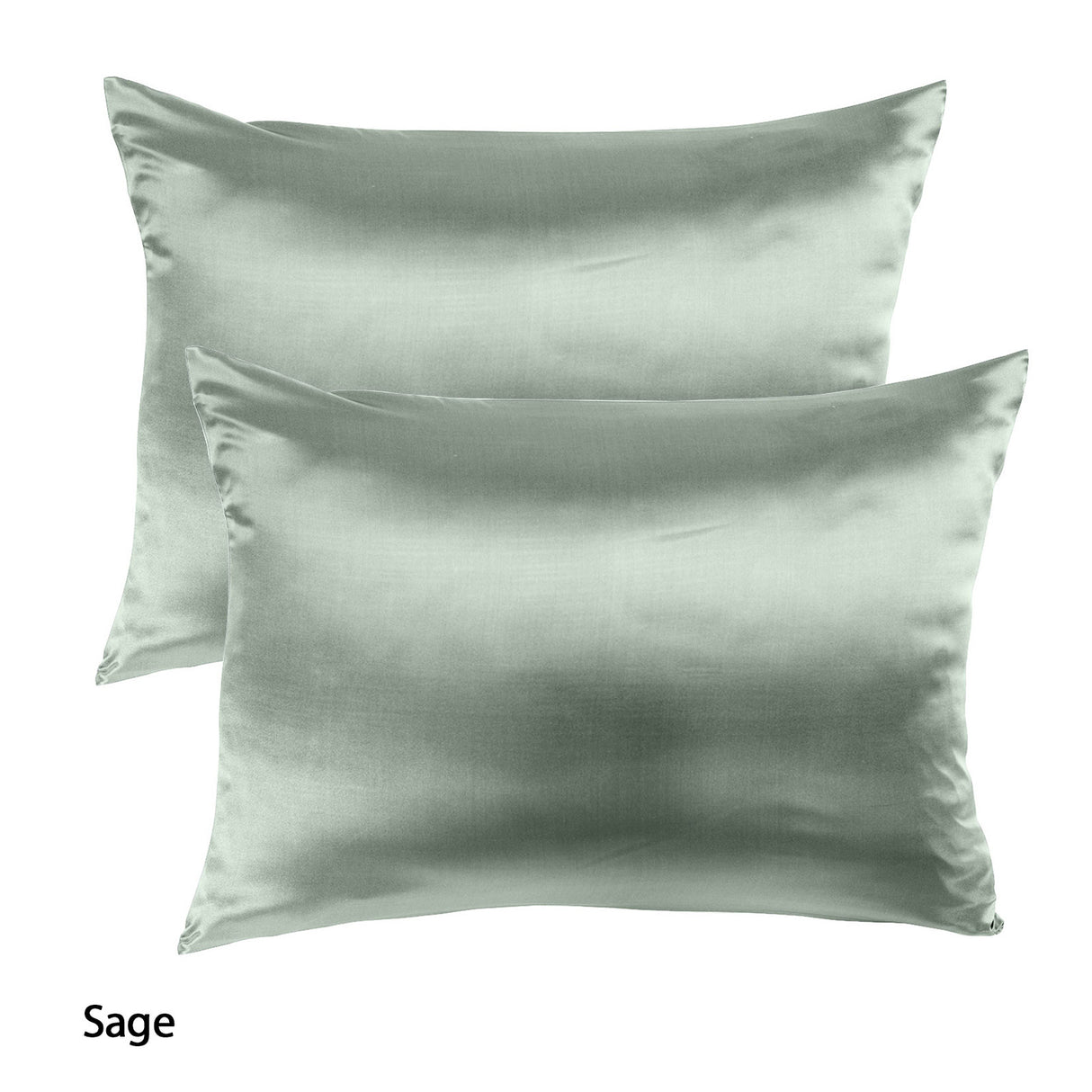 MULBERRY SILK PILLOW CASE TWIN PACK - SIZE: 51X76CM - SAGE