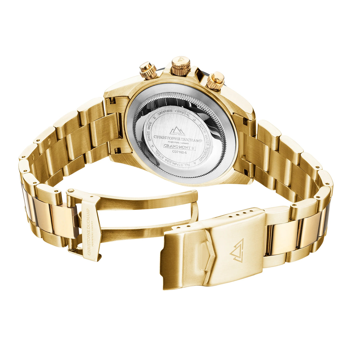 Christophe Duchamp Grand Mont Ceramic - Black Dial & 316L Stainless Steel Strap