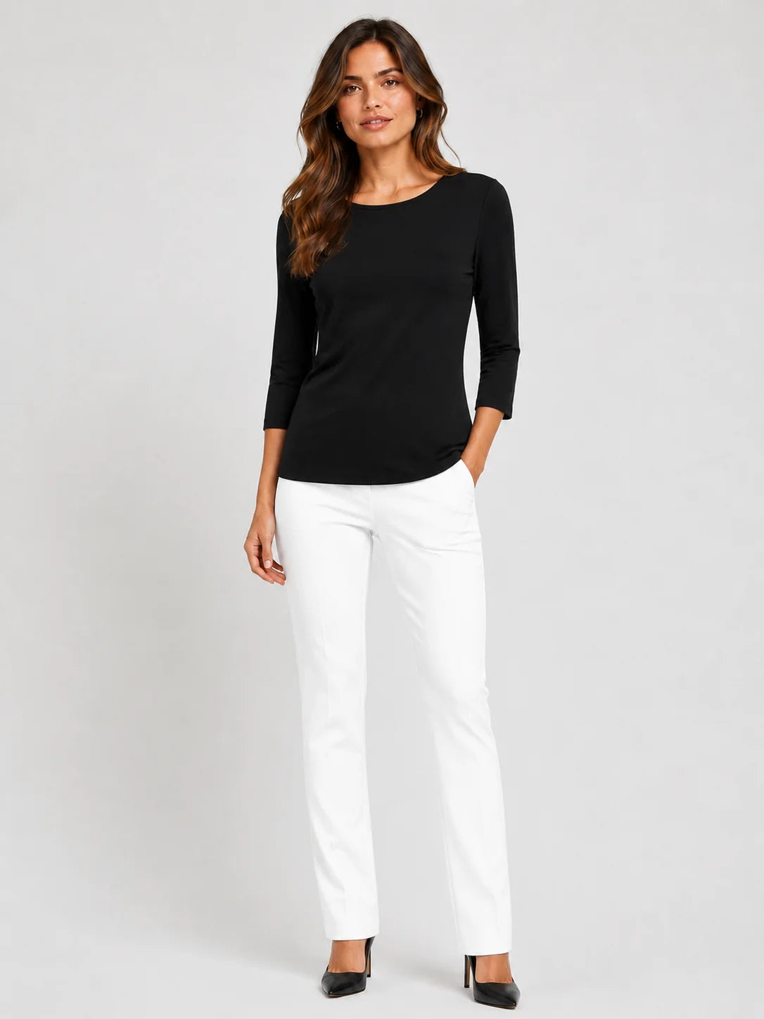 Worship Women's 3/4 Sleeve Top - Black