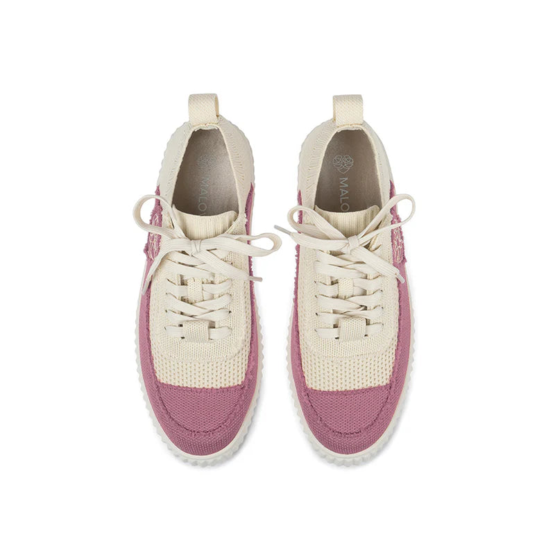 Chunky Platform Knit Sneakers - Pink