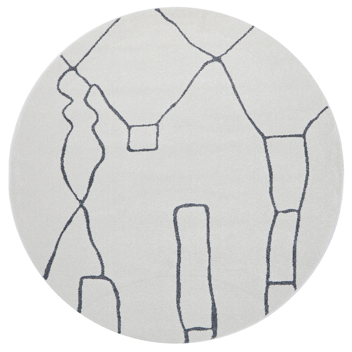 Paradise Amy Grey Round Rug