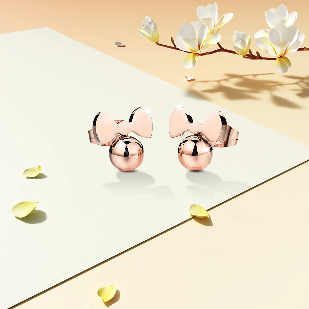 Bullion Gold Luminous Ribbon Earrings
