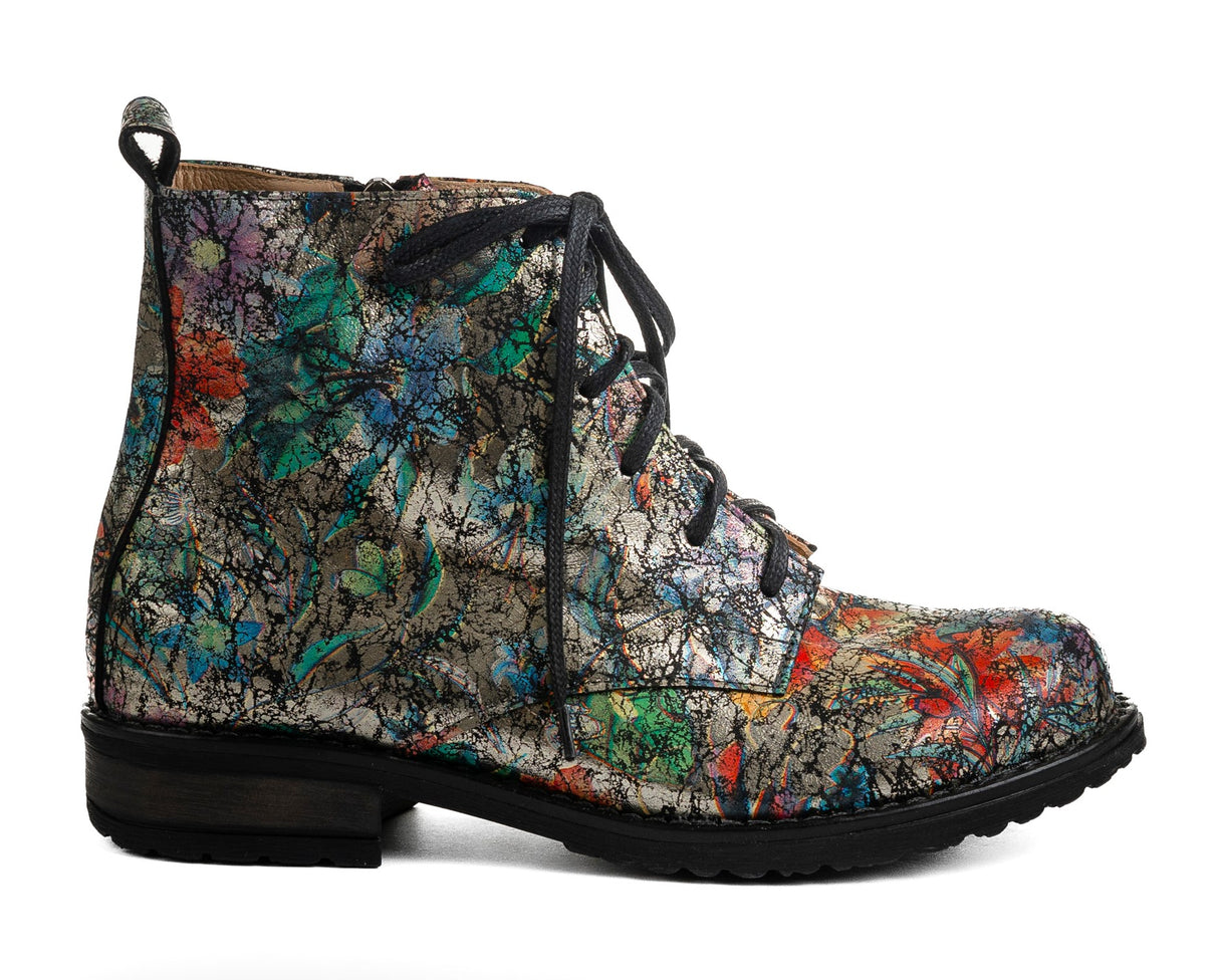 Bosccolo Womens Ankle Boots - Flower Multicolor