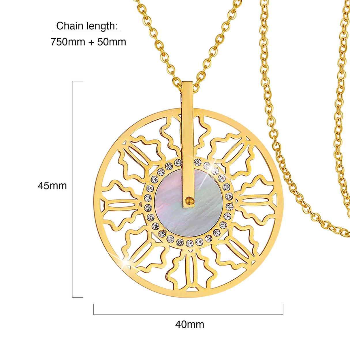 Bullion Gold Vintage Medallion Necklace