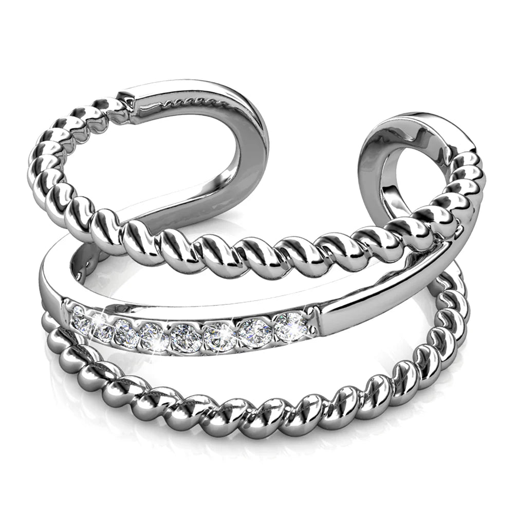 Krystal Couture Jennifer Ring Embellished with SWAROVSKI Crystals
