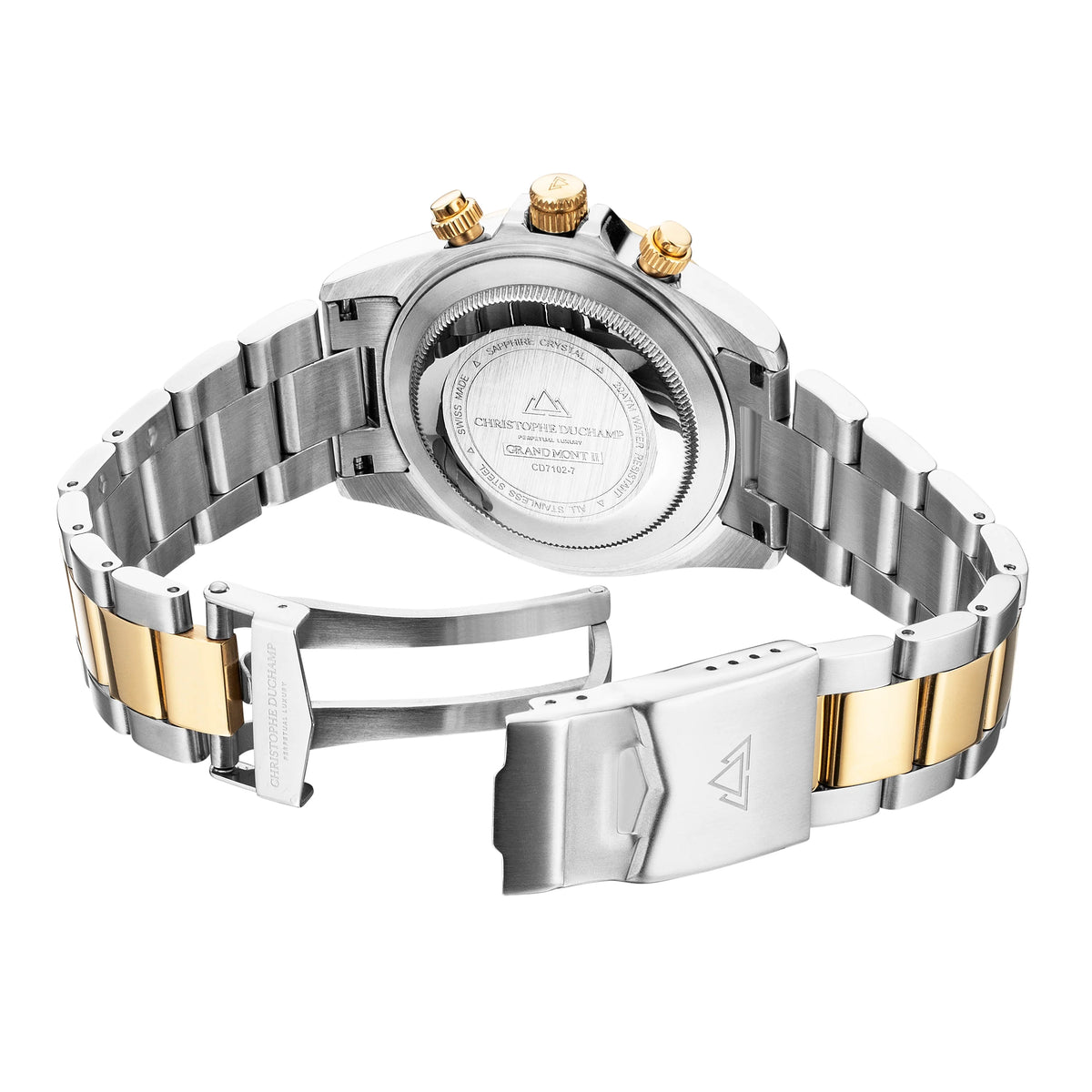 Christophe Duchamp Grand Mont Ceramic - Black Dial & 316L Stainless Steel Strap