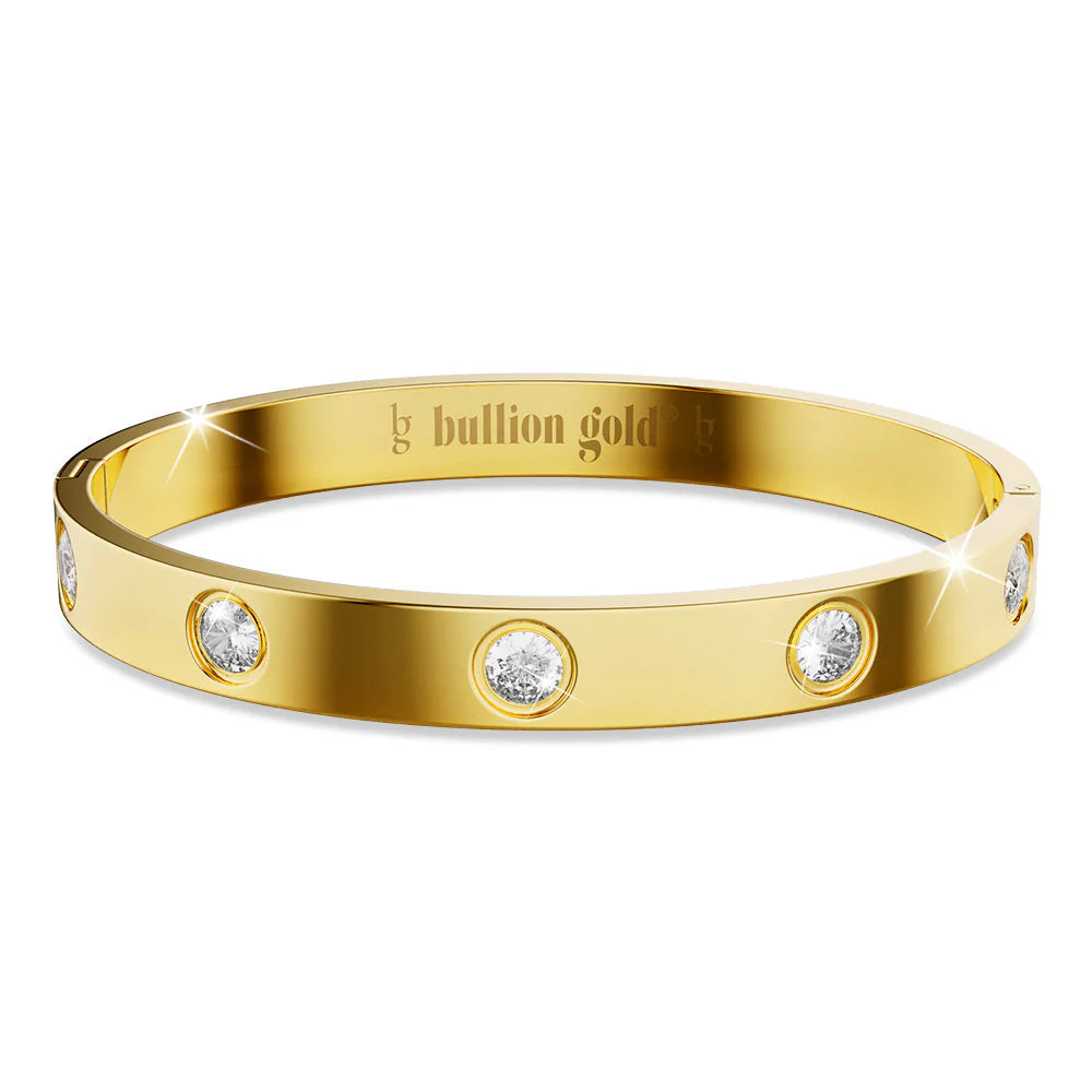 Bullion Gold Cecelia Stainless Steel Bangle in Gold