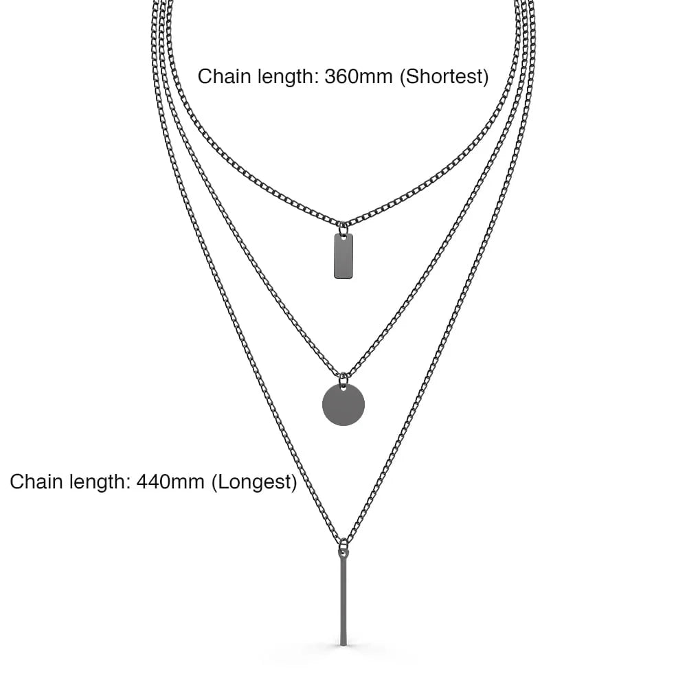 Layered Hipster Pendant Necklace