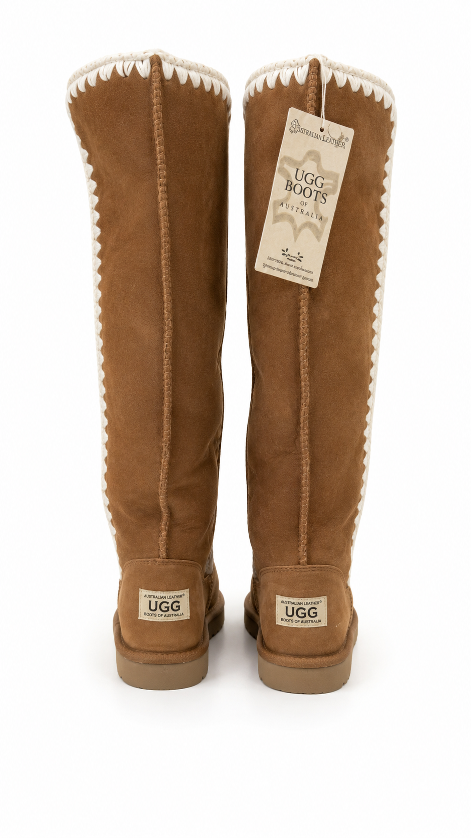 Australian Leather Ugg Roxy Mukluk moccasion Long Uggs - Black - AU4