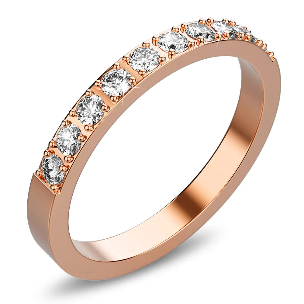 Bullion Gold Ceilia Half Eternity Rose Gold Ring