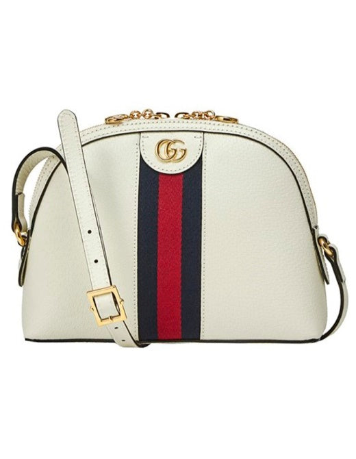 Gucci Leather Ophidia Shoulder Bag - White