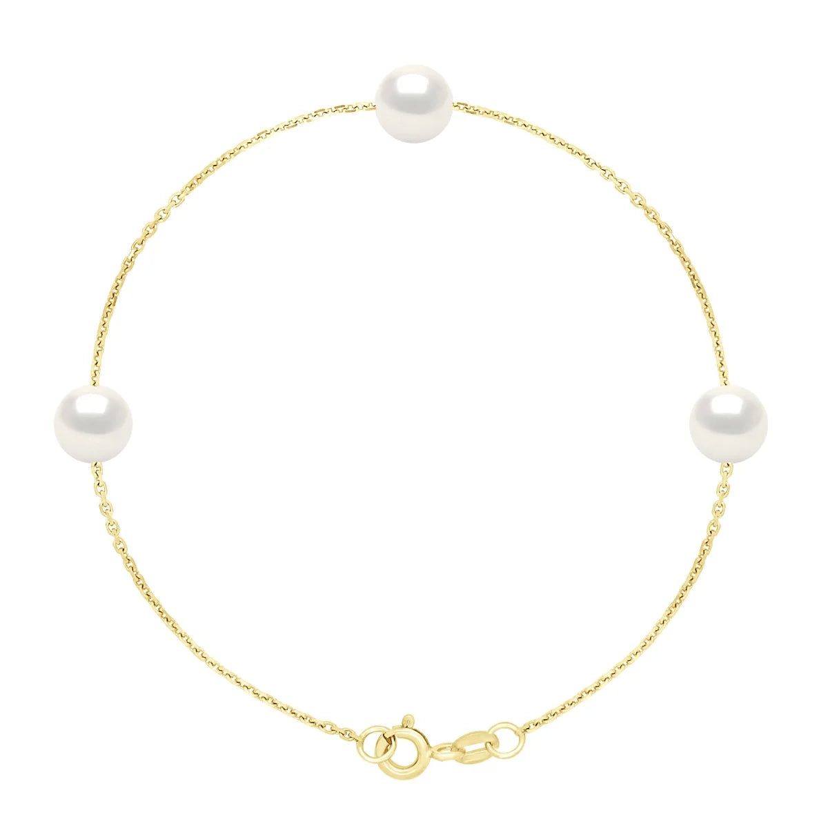 Manufacture Royale Bracelet 3 Pearl Freshwater Pearl White Gold Vermeil