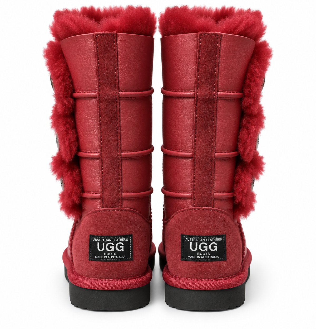 Australian Leather Ugg Classic Long 2Button - Metallic Tomato - AU5