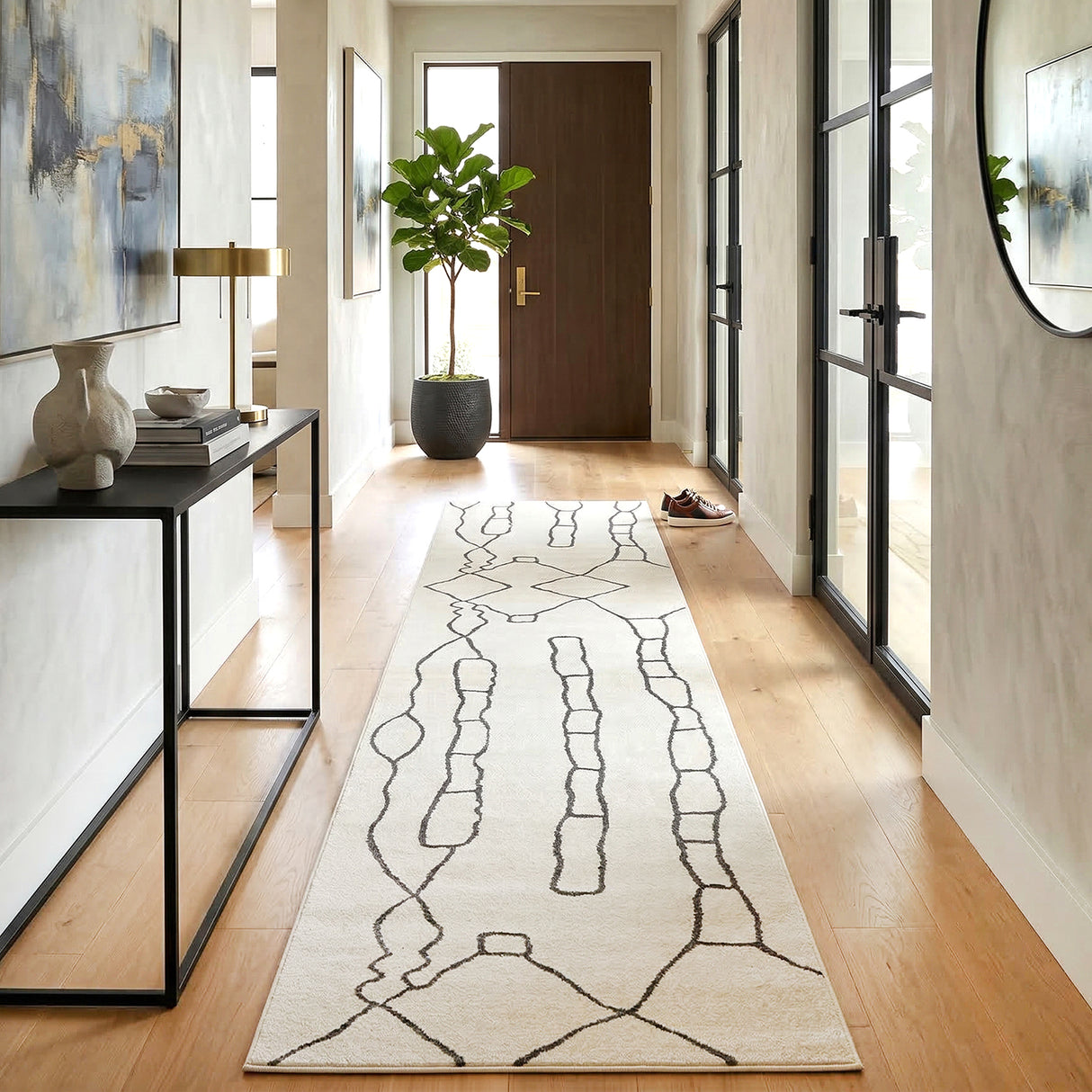 Paradise Amy Grey Runner Rug