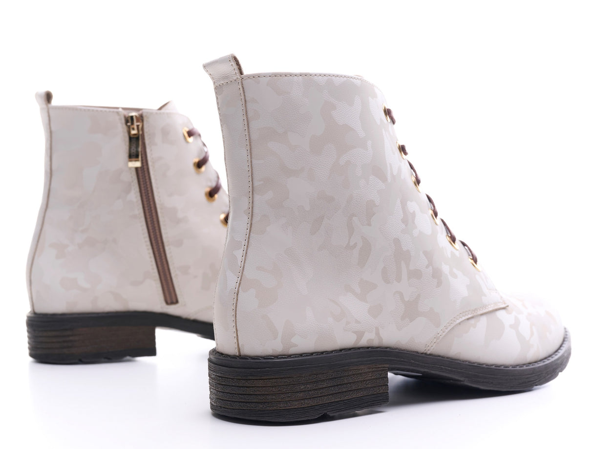 Bosccolo Womens Boots - Beige Camouflage