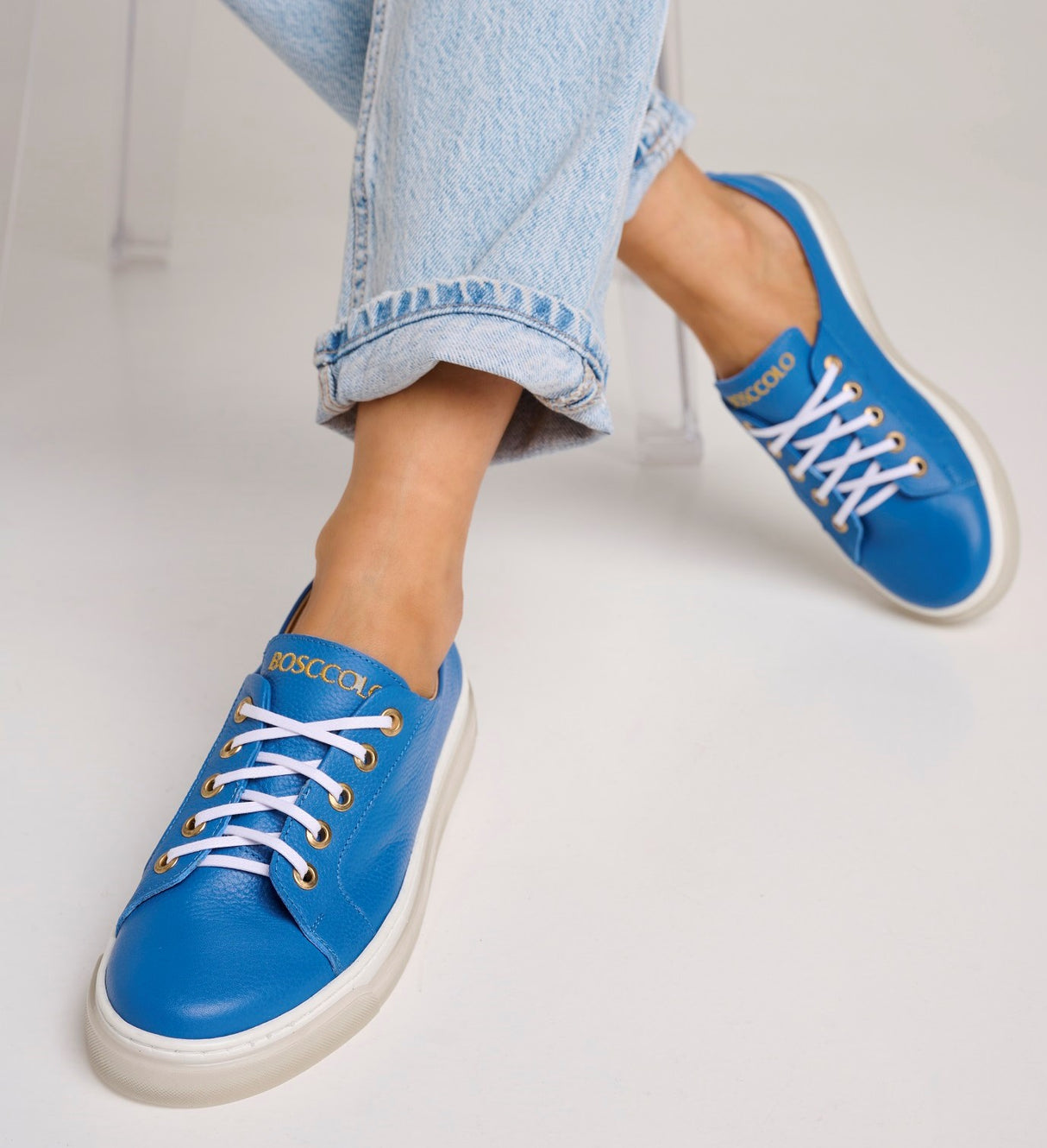 Bosccolo Womens Sneakers - Blue/White