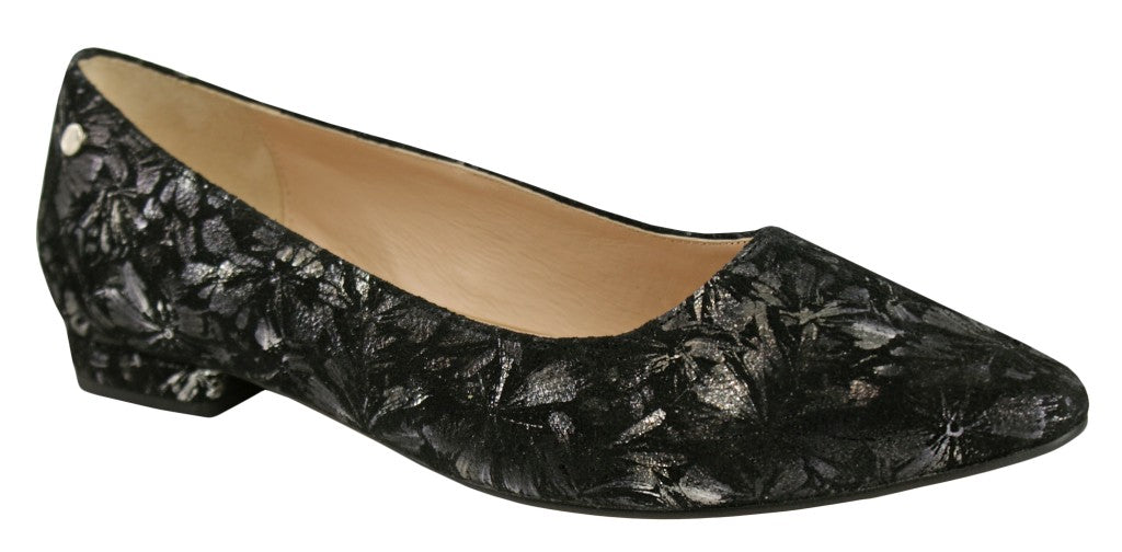 Bosccolo Womens Ballerina - Black / Silver