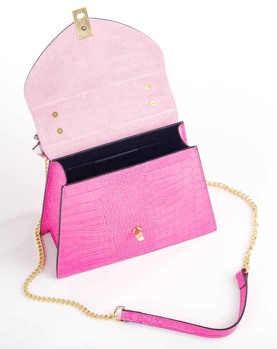 Bosccolo Handbag - Pink Croco