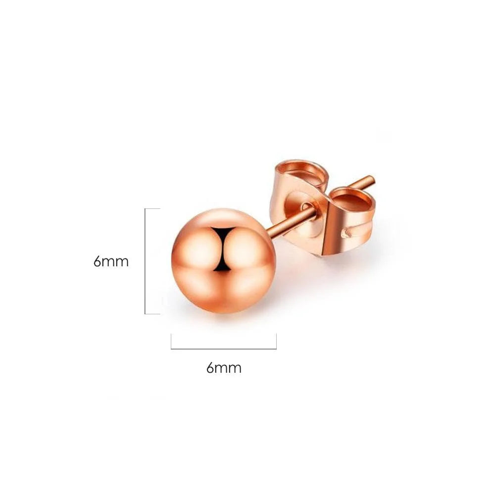 Bullion Gold Sugar Ball Stud Earrings