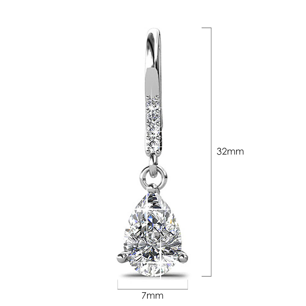 Krystal Couture Pretty Pea Earrings Embellished with SWAROVSKI Crystals