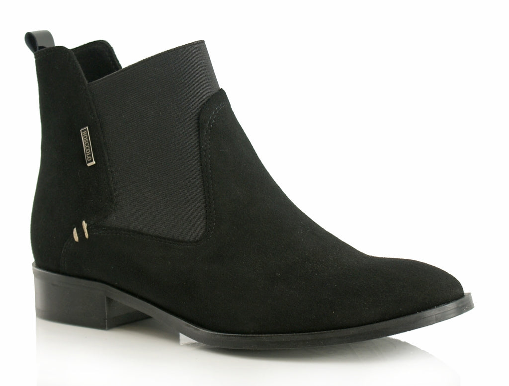 Bosccolo Womens Ankle Boots - Black Suede