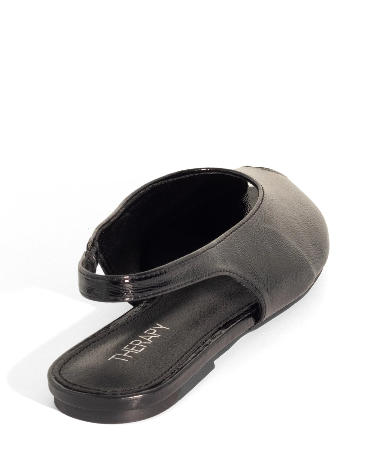 Therapy Elodie Black Crinkled Patent