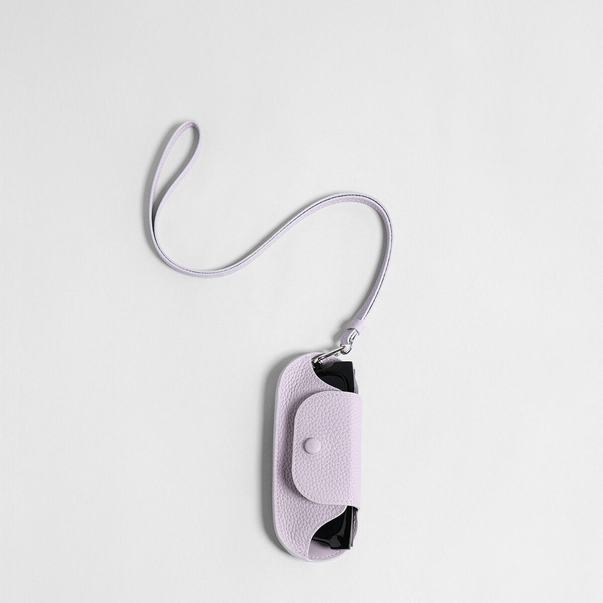 Leather Sunglasses Holder with Lanyard - Lilac