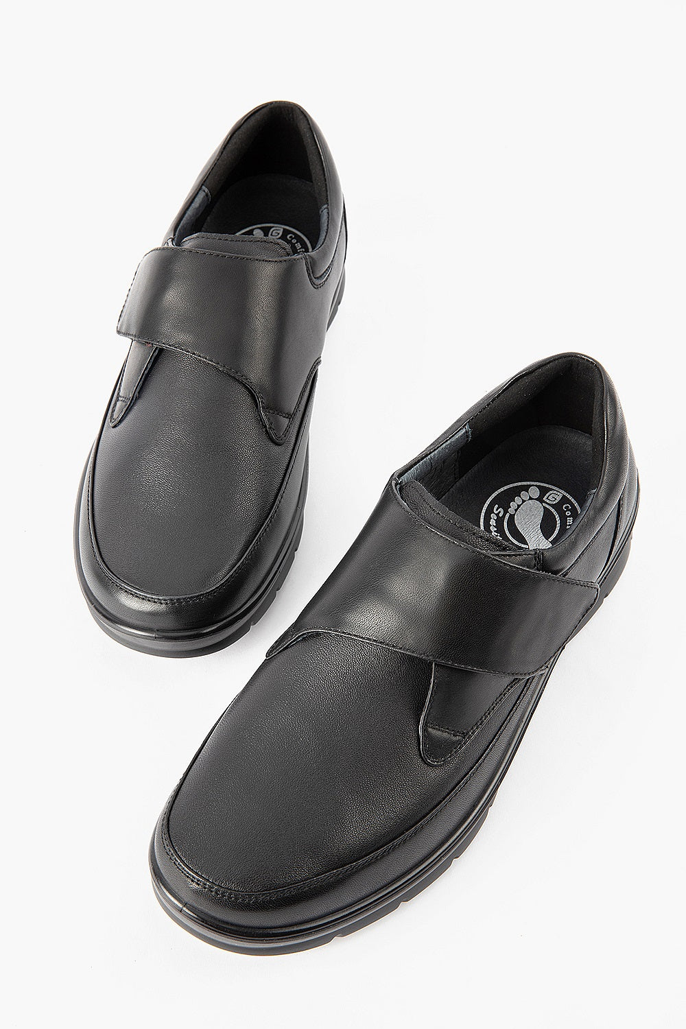 G Comfort Women's P 8223 Black Leather Stretch