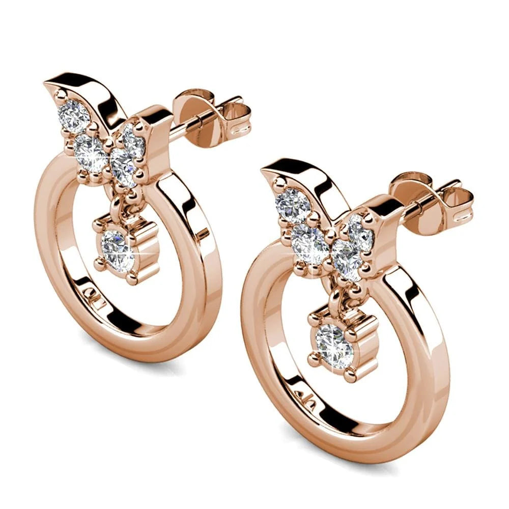 Boxed A Thousand Butterfly Set Embellished with SWAROVSKI® Crystals In Rose Gold