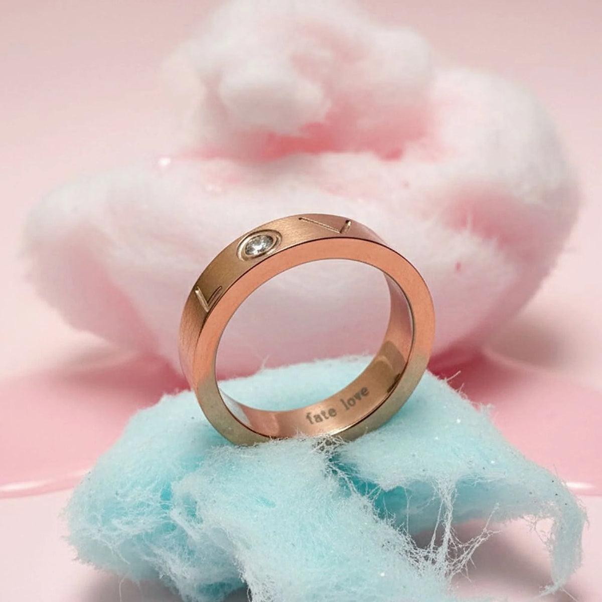 Bullion Gold Fate Love Promise Ring