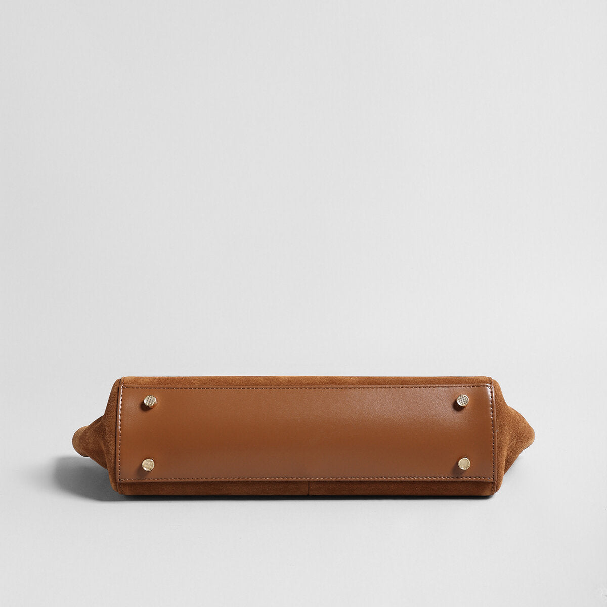 Suede Leather Winged Shoulder Bag - Brown