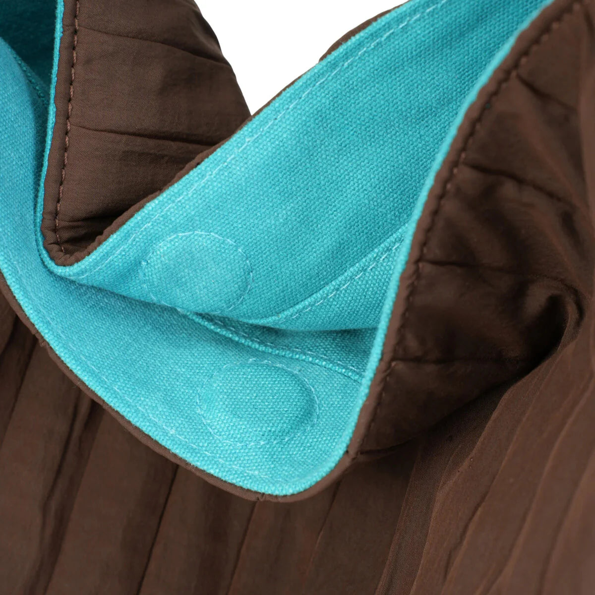 BAMEI Reversible Pleated Laptop Tote Bag - Coffee