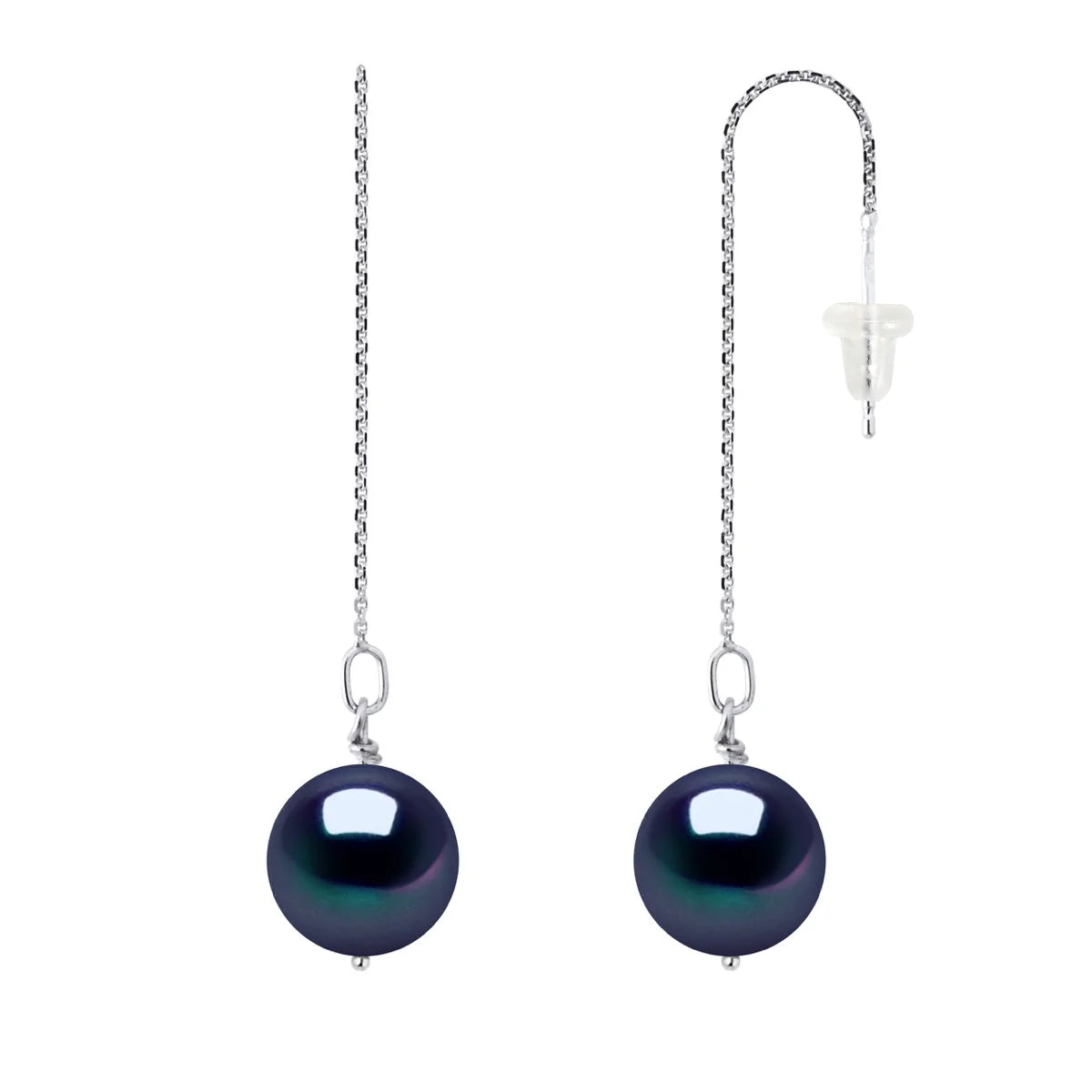 Manufacture Royale Drop Drop Earrings Freshwater Pearl Black White Gold