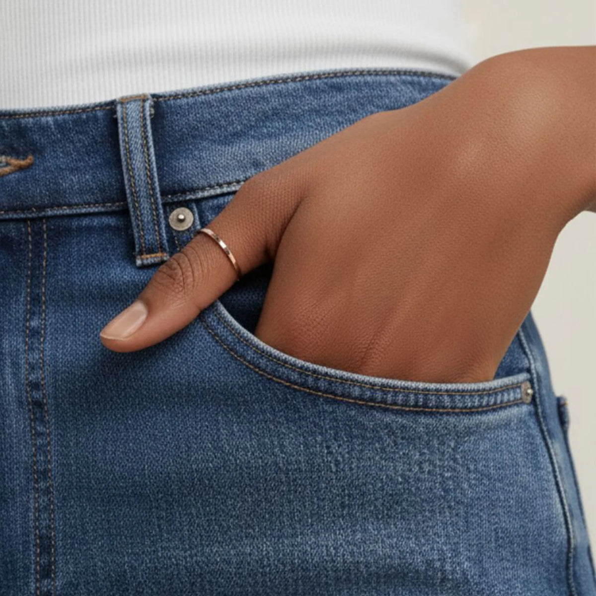 Bullion Gold Rose Gold Simplicity Slim Ring