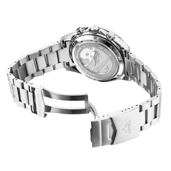 Christophe Duchamp Stratos - White Dial & 316L Stainless Steel & FKM Rubber Strap