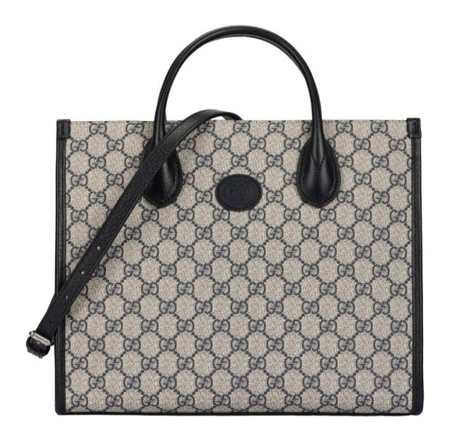 Gucci GG Supreme Monogram Tote - Beige/Blue