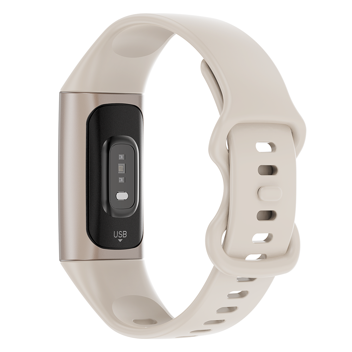 TODO Fitness Tracker Smart Watch BT 5.0 Body Thermometer Temperature BPM Monitor - Silver