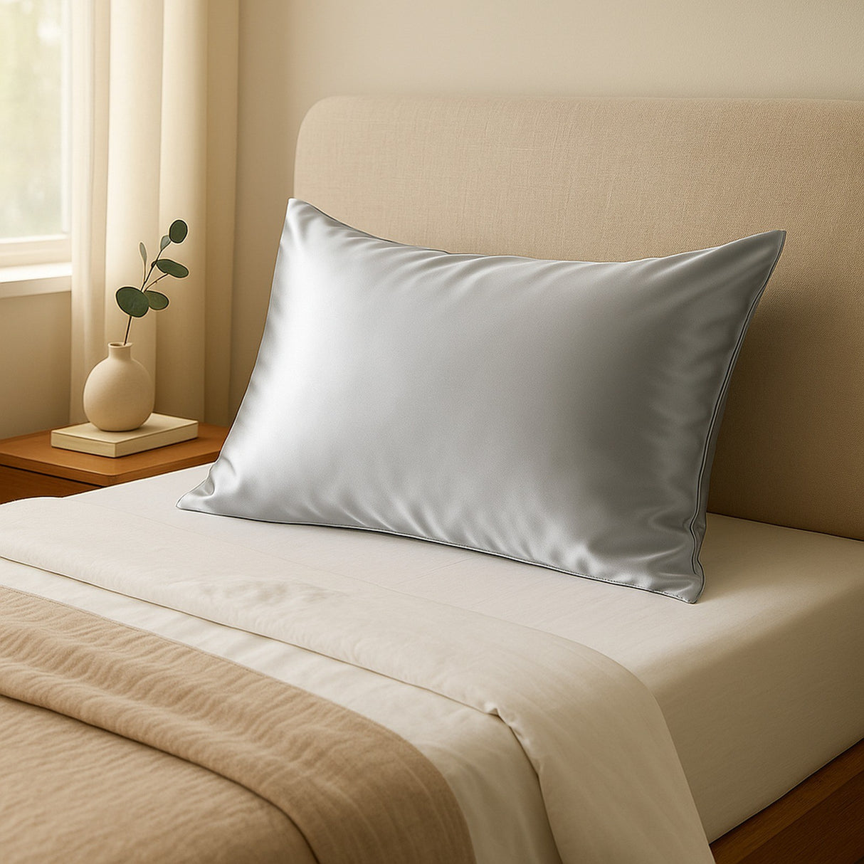 Pure Silk Pillowcase - Single Pack - Silver