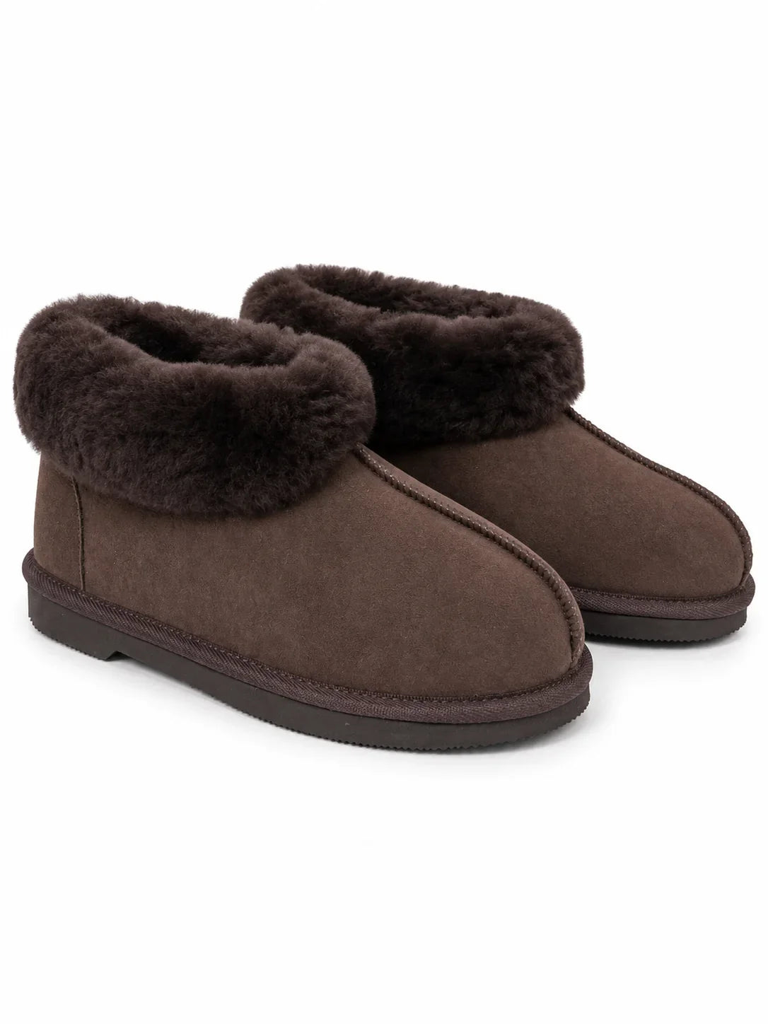 Australian Leather Ugg Classic Fur Cuff - Chocolate - AU7-8