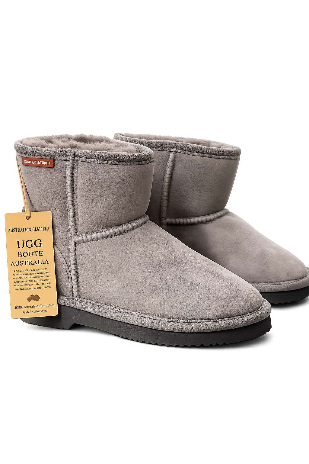 Australian-Leather Ugg Kids Classic-Short - Grey - AU1