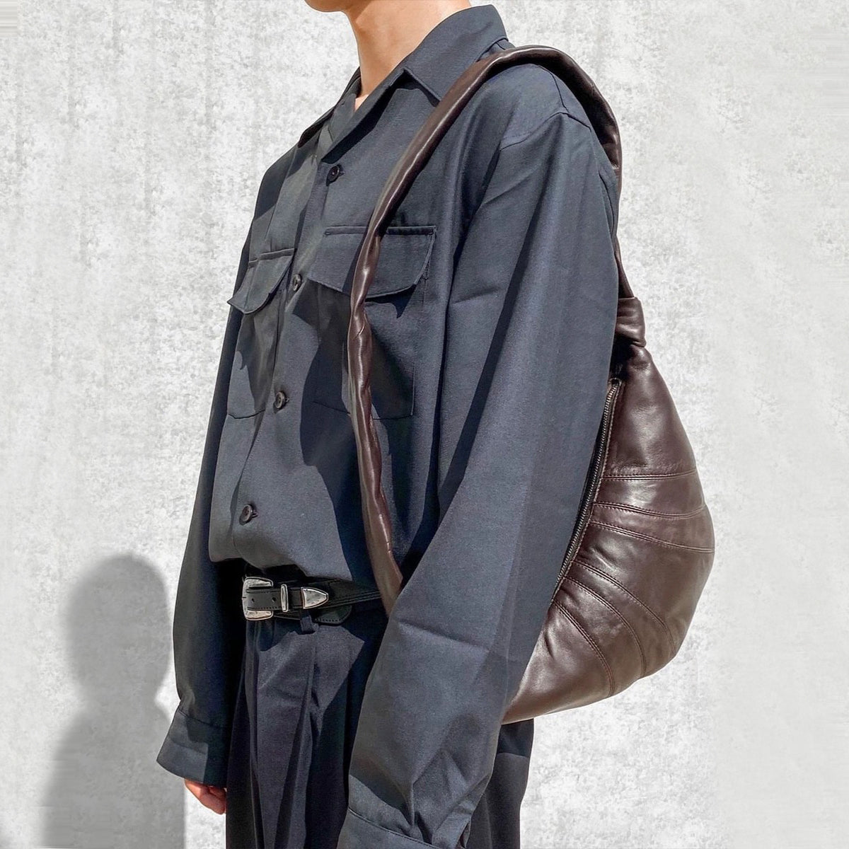 Croissant Chic Shoulder Bag - Chocolate