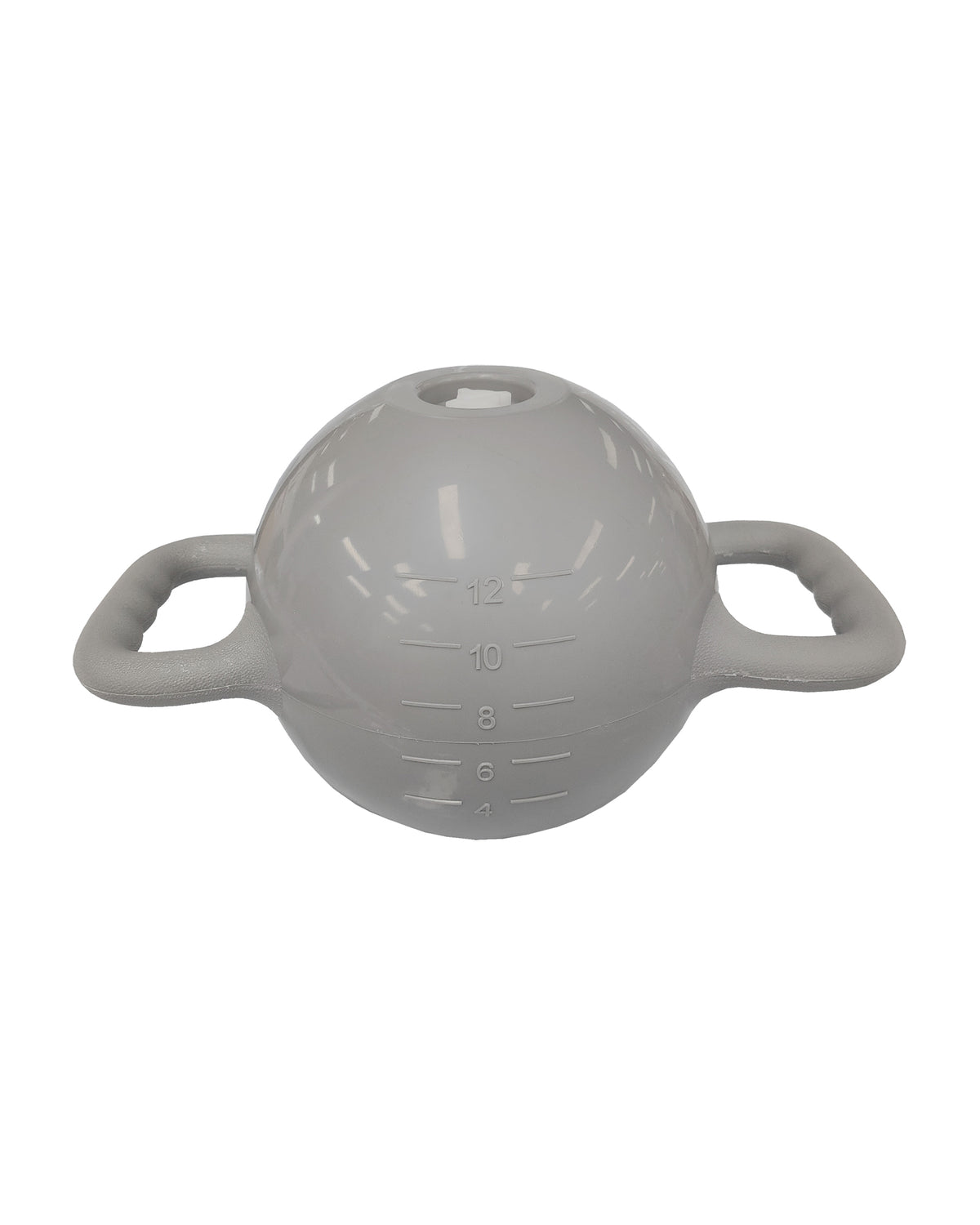Yoga Fitness Kettlebell Water Filled Adjustable 1-6kg Double Handle Heavy Duty Exercise Kettle Bell - Grey