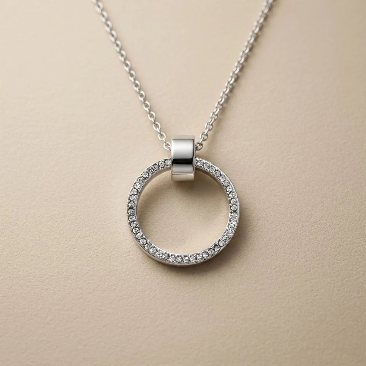 Krystal Couture Orbit of Charm Necklace Embellished with SWAROVSKI Crystal in White Gold