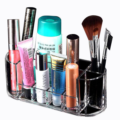 Acrylic Makeup Container Organizer 5mm Clear Acrylic Lipstick Nail Polish Holder Stand