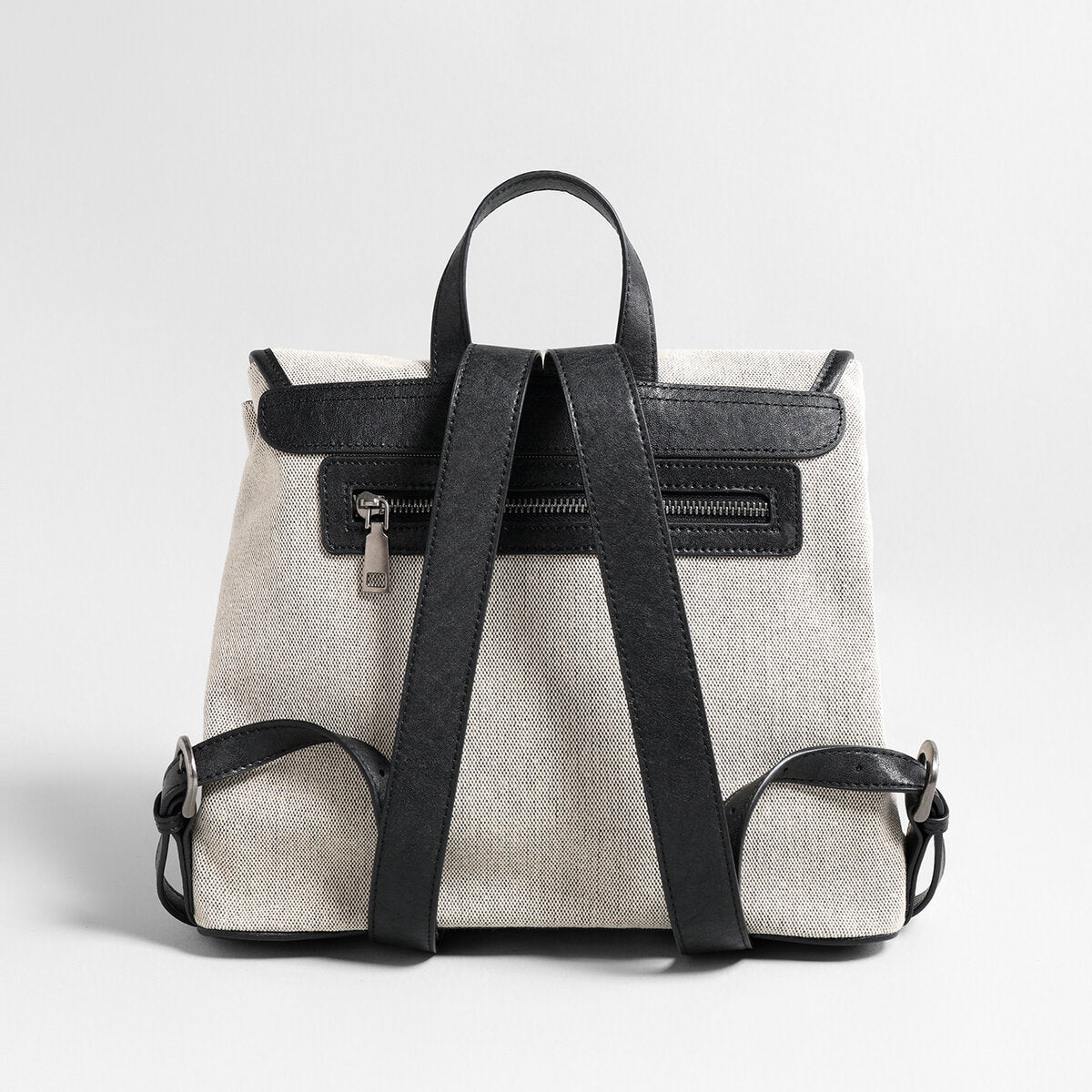 Canvas Flap Backpack - Oat