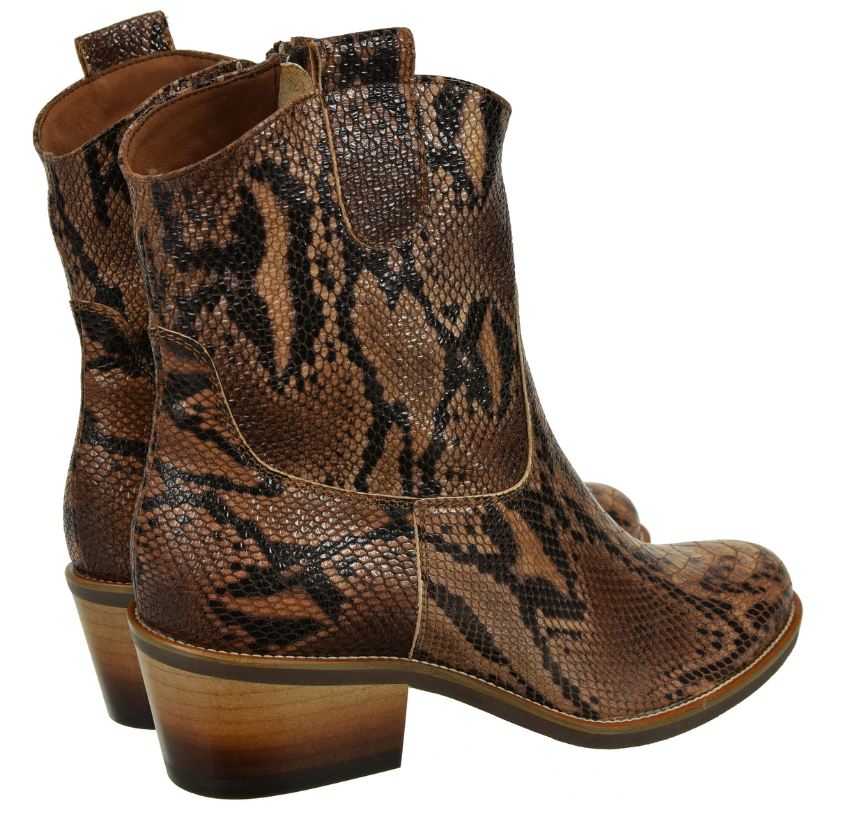 Bosccolo Womenscowgirl Boots - Brown Python
